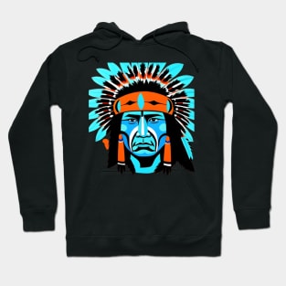 blue native american sticker Hoodie